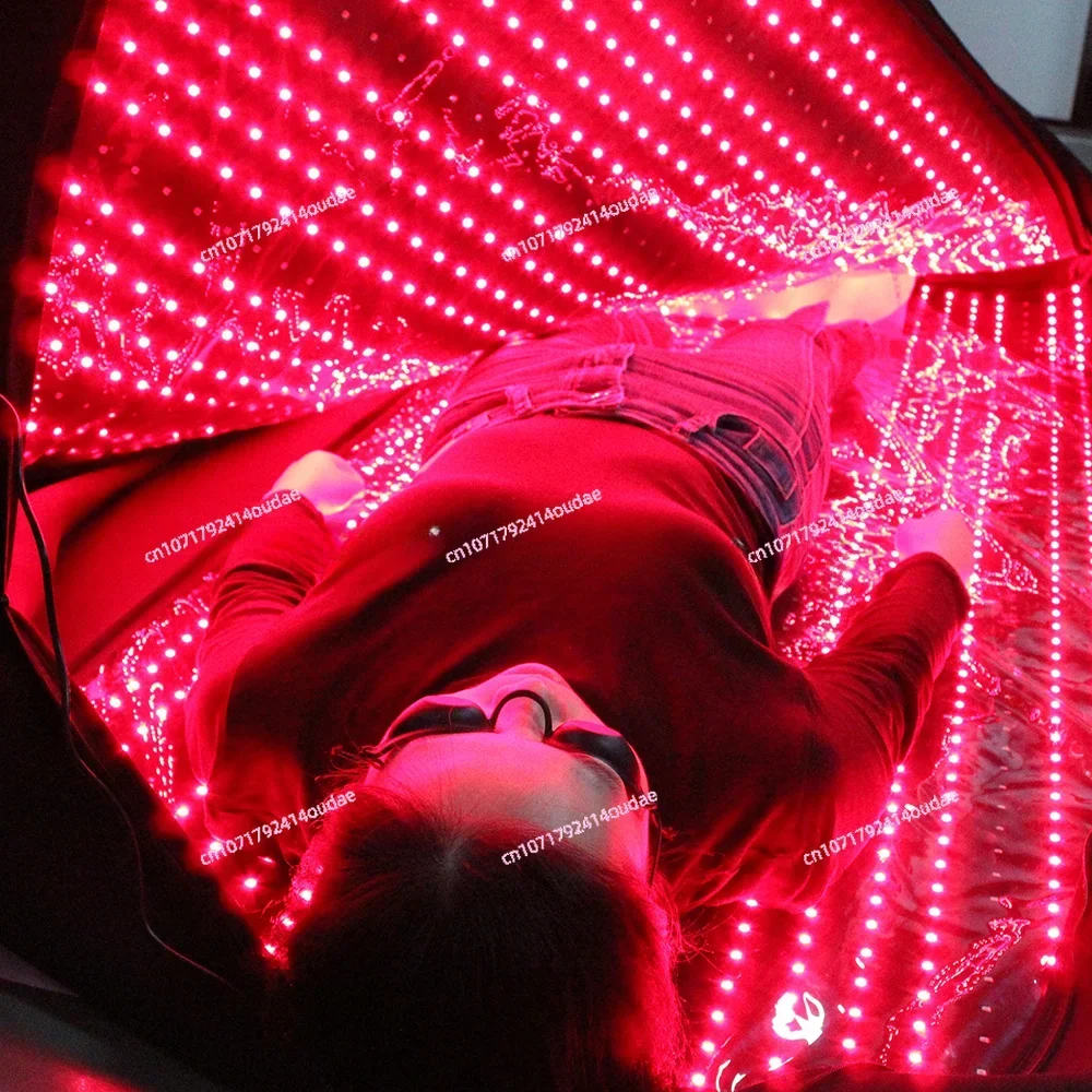 2024 New Trend Red Near Infrared Light Therapy Pod Capsule 660nm 850nm Full Body Led Red Light Therapy Mat Bed