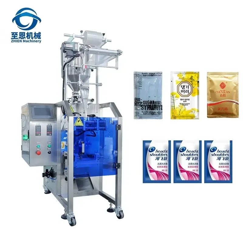 4-Side Seal Cream Shampoo Sachet Sample Fill and Seal Packing Machine