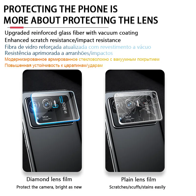 HD Camera Lens Protector Glass Film For Xiaomi Mi 12 12x 12S Ultra Pro Full Cover Lens Protector Mi 11Ultra Note 10 9 8 T i Lite