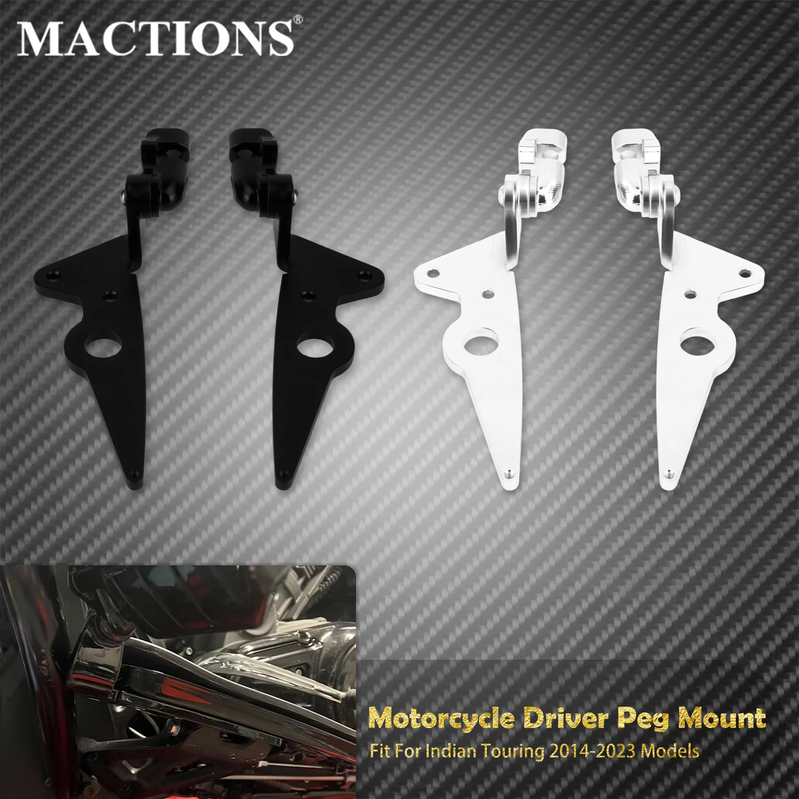 

Motorcycle Driver Highway Foot Peg Mounts Footrest Pedal Bracket For Indian 14-23 Challenger Limited Chief Chieftain Roadmaster