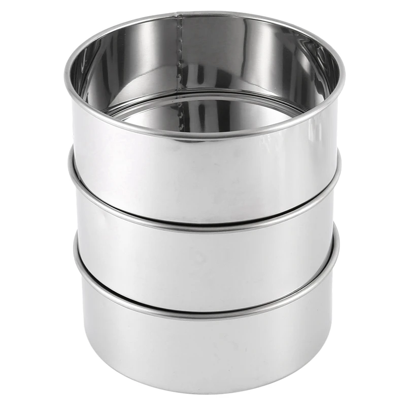 

6 Inch Round Cake Tin For Baking,Stainless Steel Layer Cake Tins Pans Set Of 3, Mini Cake Bakeware Set(Detachable Base)