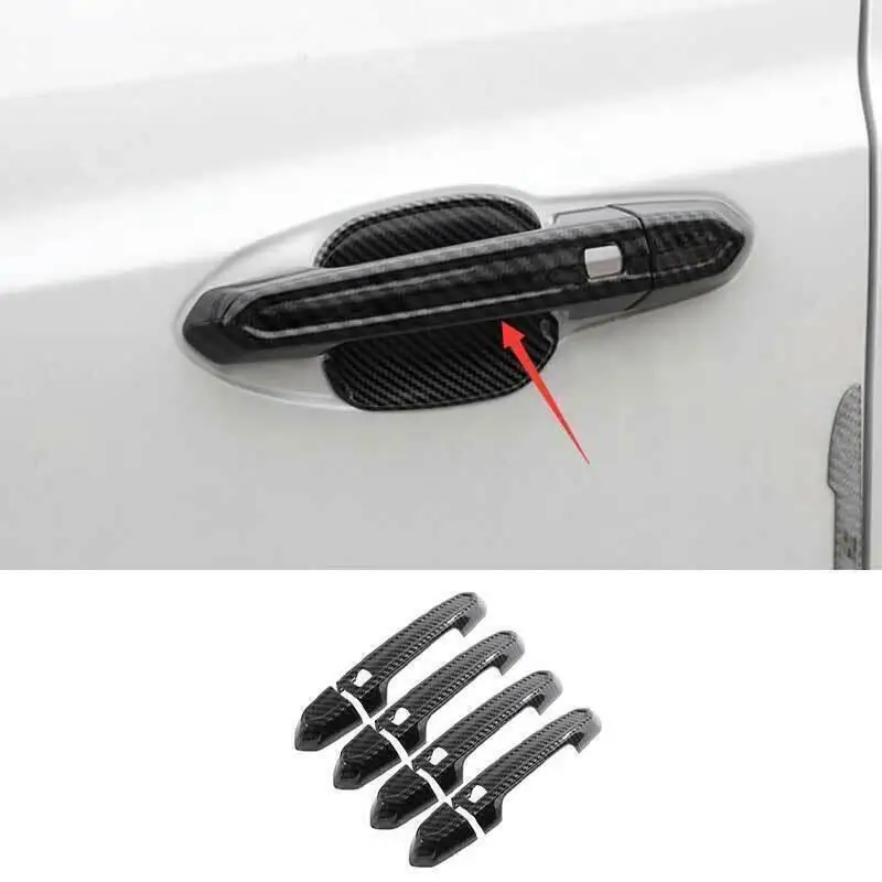 

Для Cadillac CT4 CT4-V 2020-2024 отделка крышки дверной ручки из углеродного волокна ABS-