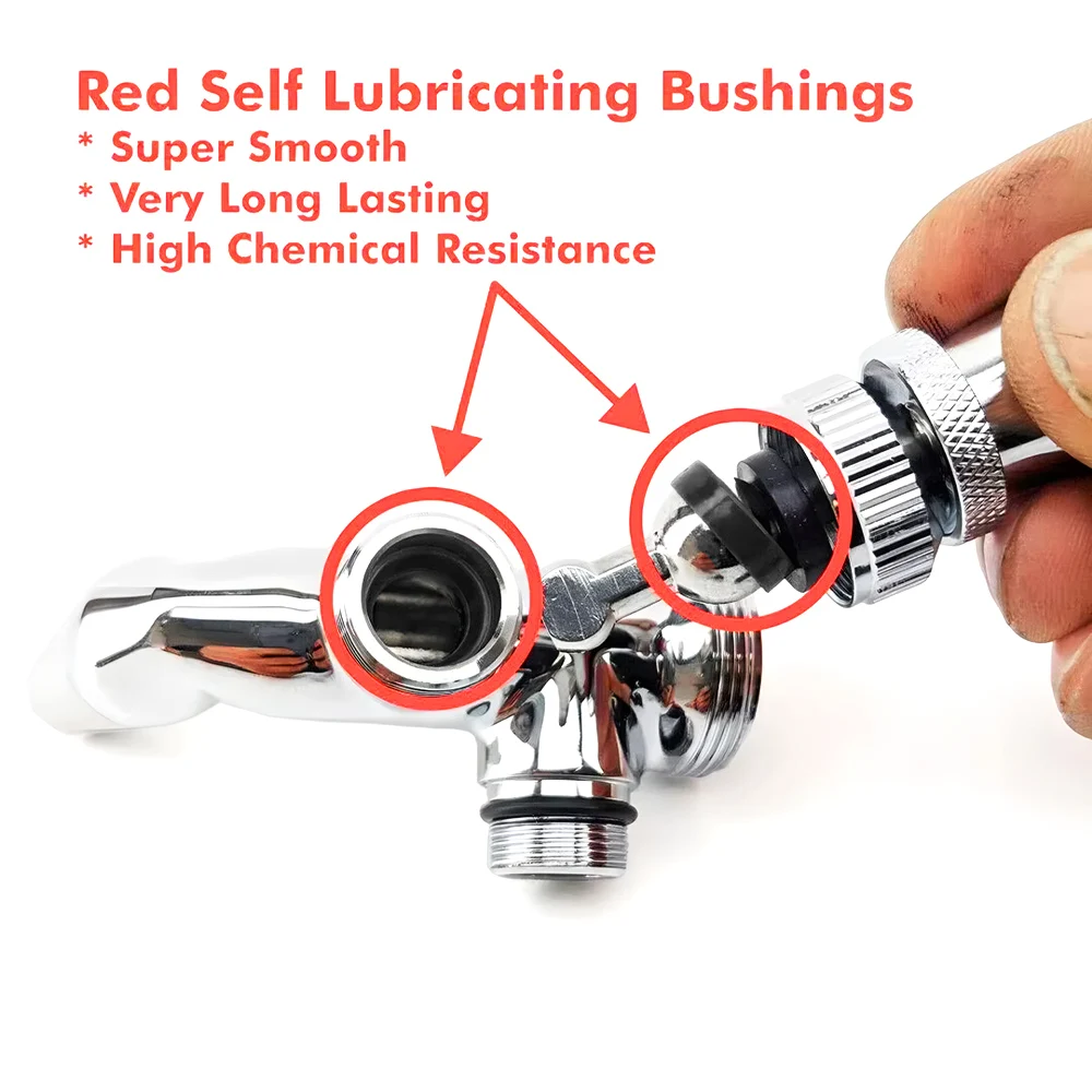 kegland G2 NUKATAP Stainless Steel flow control adjustable Tap Home Brewing Beer faucet - Forward Sealing (free plastic handle)