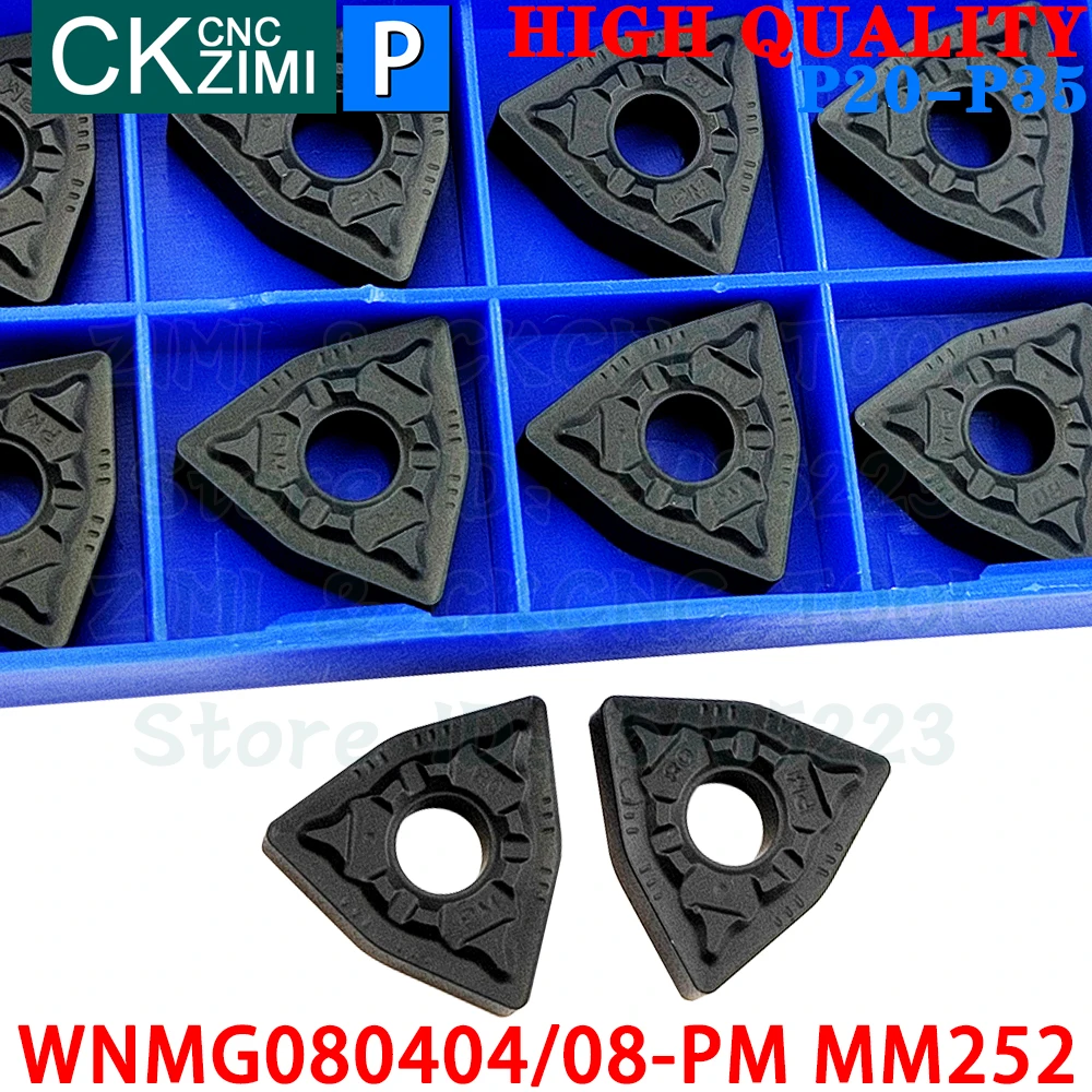 WNMG080404-PM MM252 WNMG080408-PM MM252 Carbide Inserts External Turning Inserts Tools CNC Mechanical Metal lathe Cutter Tools