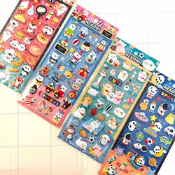 Korean Import Original Nekoni Cartoon Animals 3D Puffy Sticker Scrapbooking Journal Aesthetic Sticker Stationery Deco Supplies