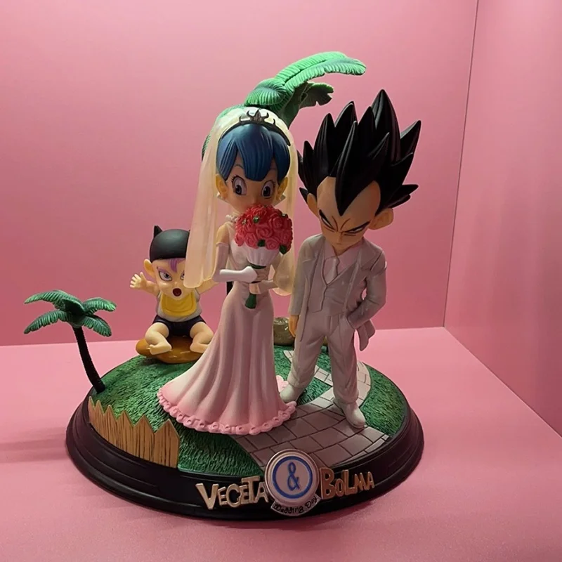 

Аниме Dragon Ball Z Vegeta и Bulma День свадьбы Романтическая сцена Фигурка из ПВХ Модель игрушки 22 см Коллекционный декор Игрушка Праздничные подарки