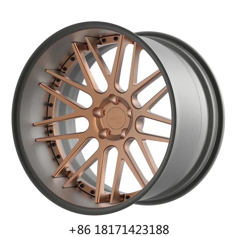 【Hot】2021 Special Design Brushed Black and Matte Bronze  20 Inch 5x112 Aluminium Alloy Forged Wheel Rims
