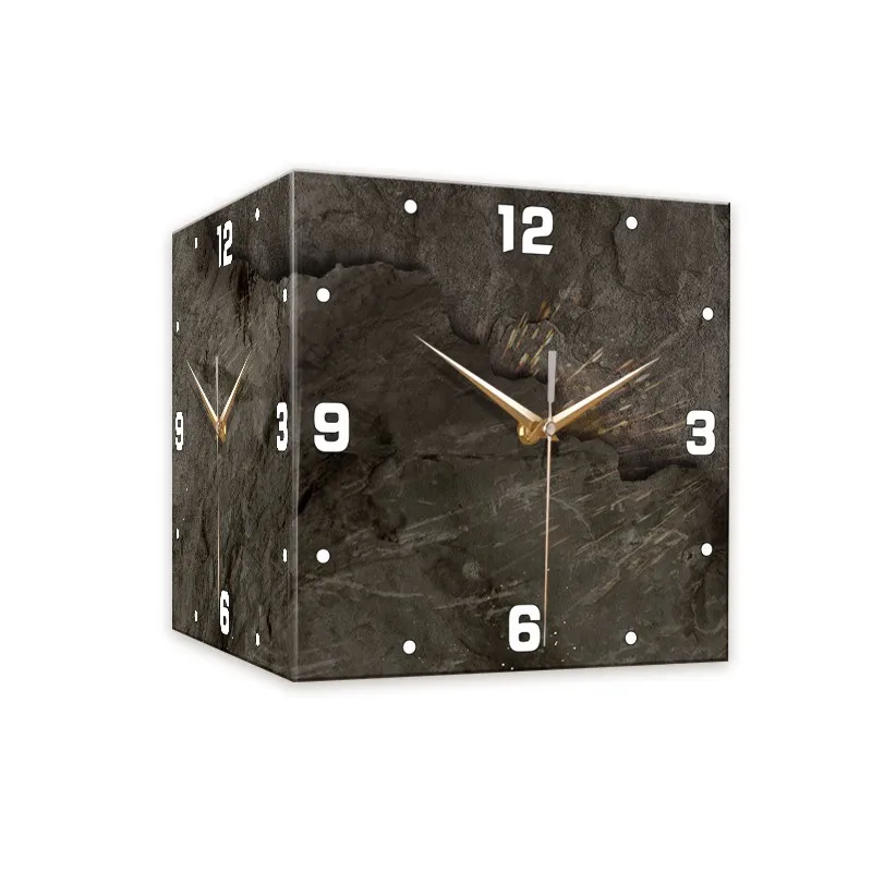 

Time comes and goes, living room corner double-sided wall clock creative corner clock hanging wall creative non-punching