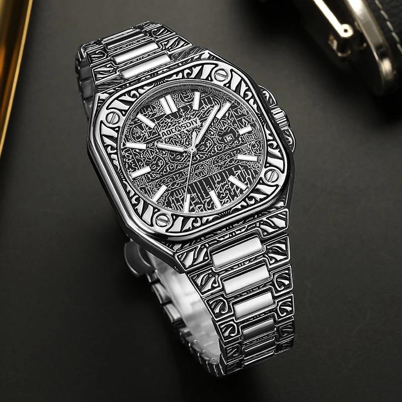 Men\'s Watches Top Brand Luxury Chronograph Quartz Men Watch Waterproof Classic Wrist Watch Men Stainless Steel Male Clock