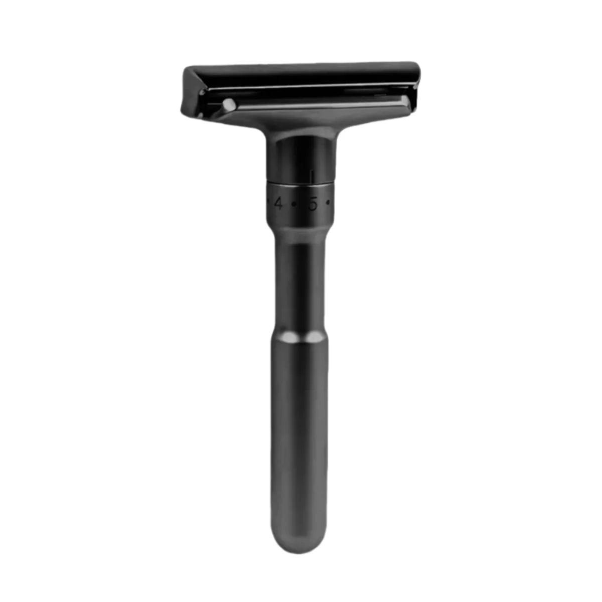 Adjustable Safety Razor for Men, 1-5 Settings Double Edge Wet Shaving Razor, Black Matte Metal Handle, Reusable Eco-Friendly Man view 6