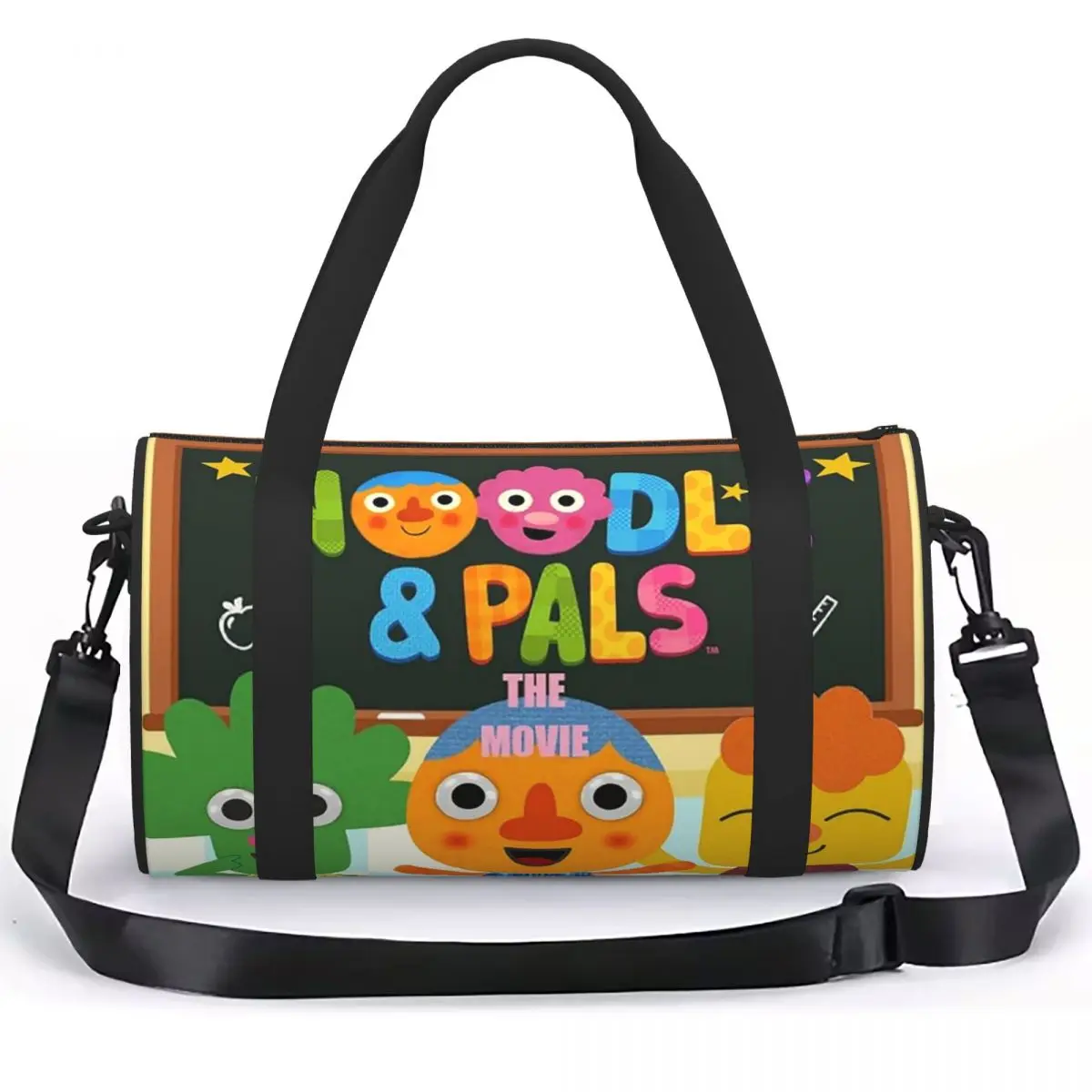 Noodle And Pals Micro Super Simple CoolLuggage Bag Multi-Functional Duffle Tote Bag Handbags Gym Bags Fitness Bag for Boys Girls