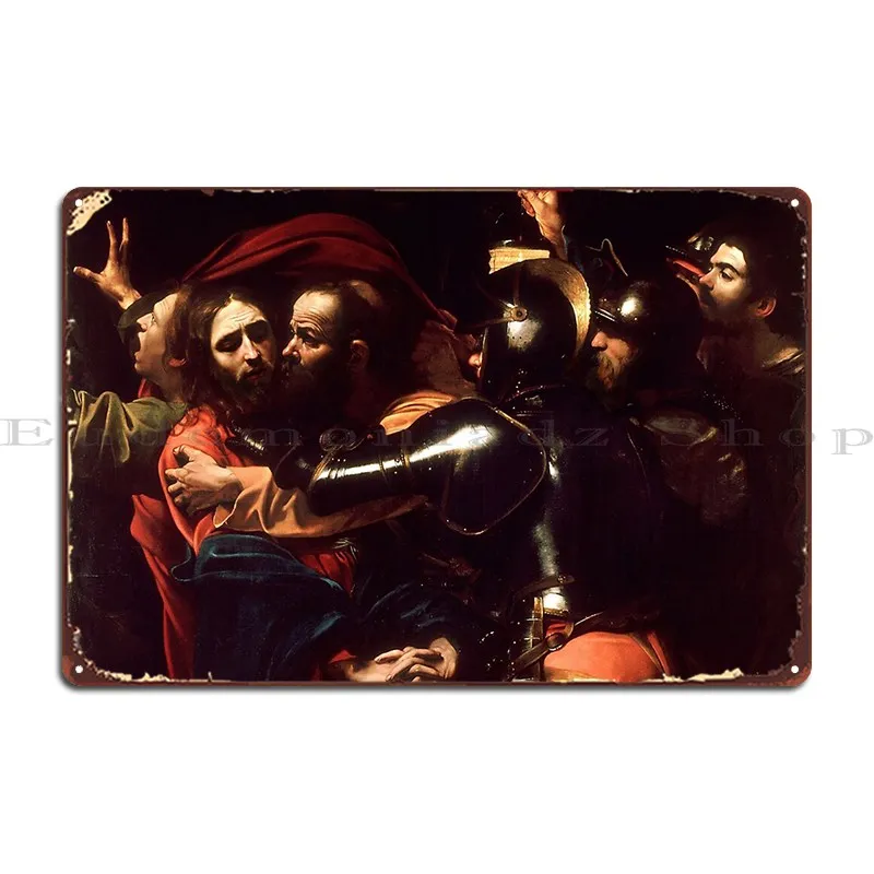 Объявление Христа Микеланджело Merisi Da Caravaggio металлический знак ржавый гараж индивидуальный жестяной знак плакат