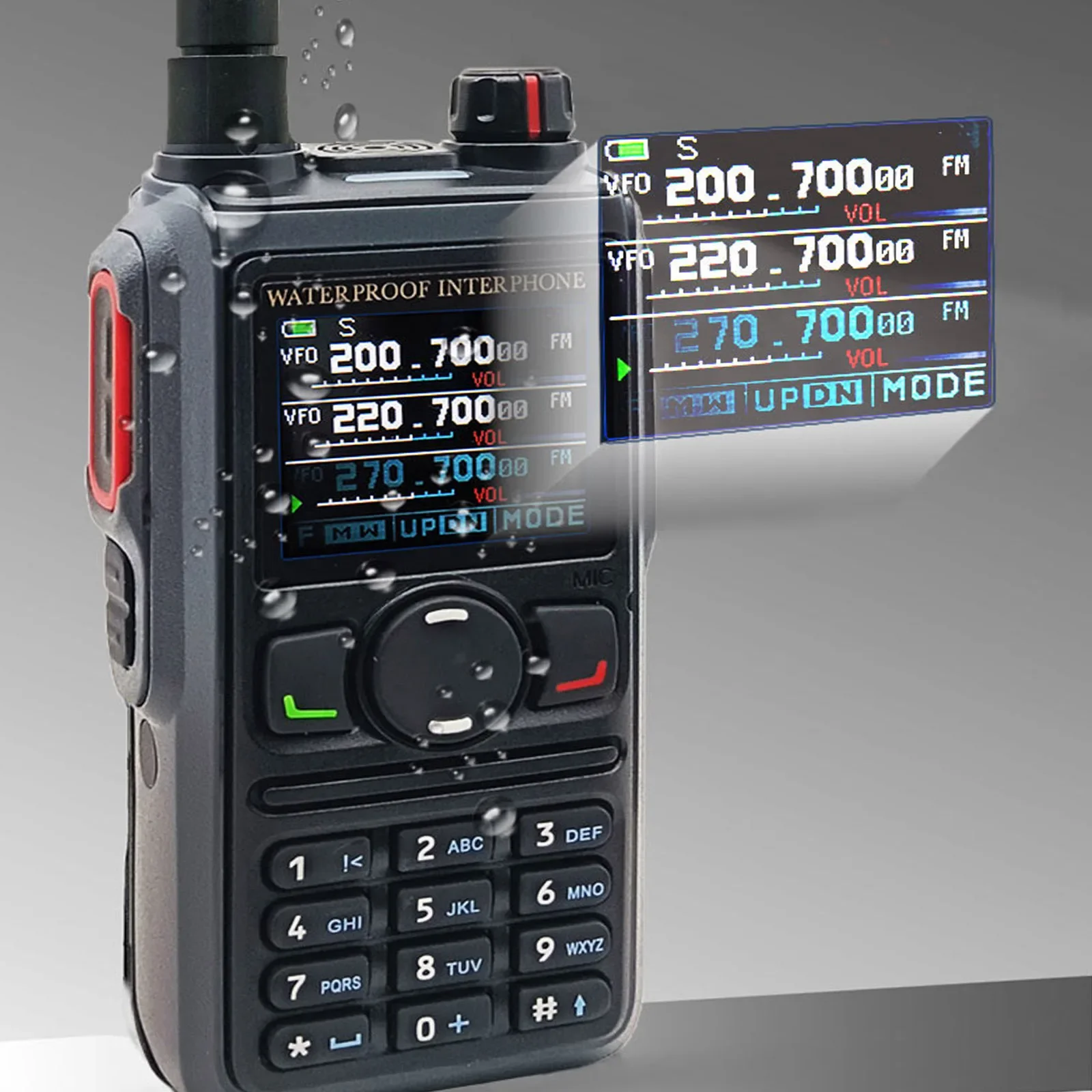 Imagem -02 - Radtel-amateur Air Band Walkie Talkie Tri Display Usb-c Scanner de Polícia Rádio Aviação Nenhum Gps Nenhum Bluetooth 199ch Rt580