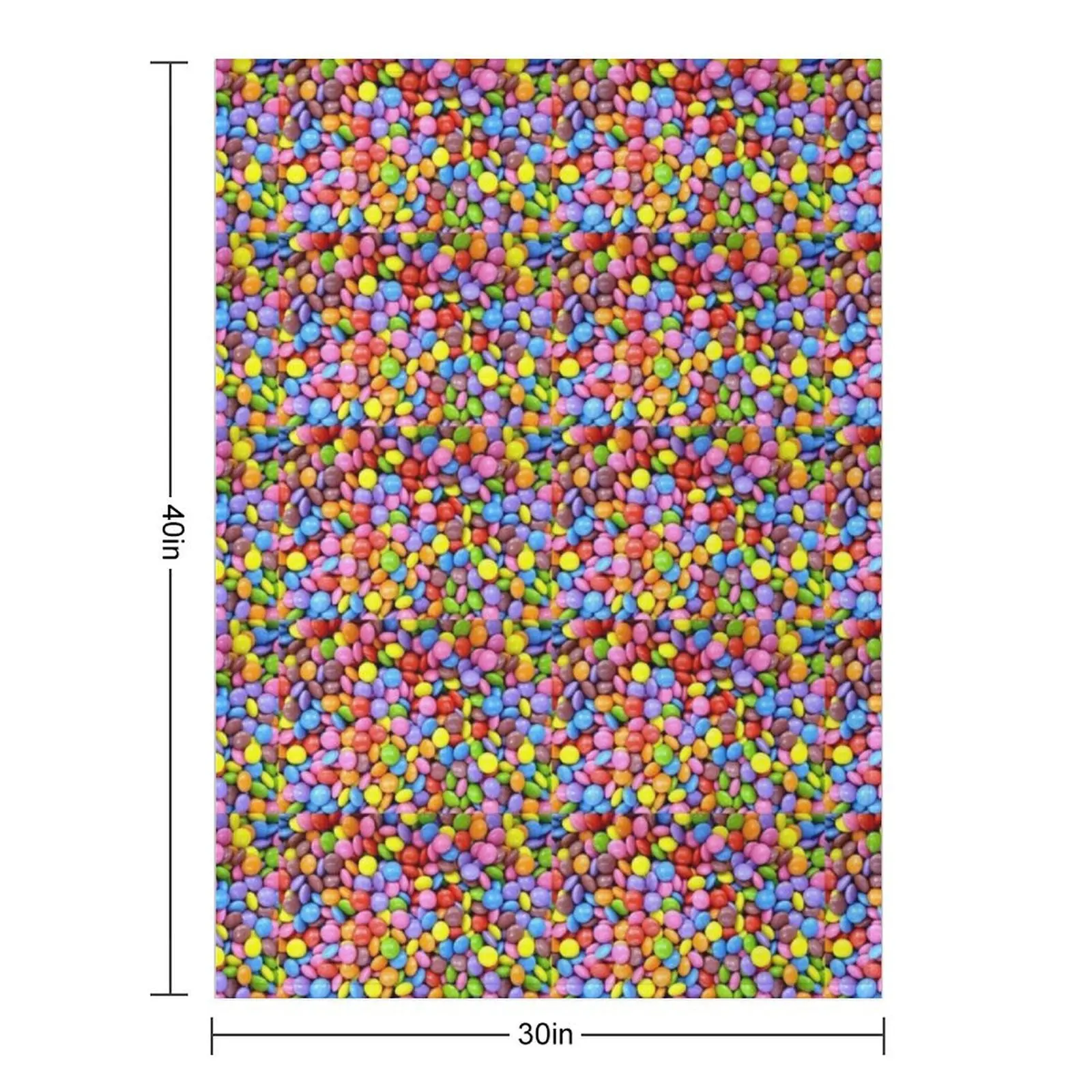 Smarties - Yummy Candies Throw Blanket Flannel Fabric decorative Quilt Sofa Quilt Blankets