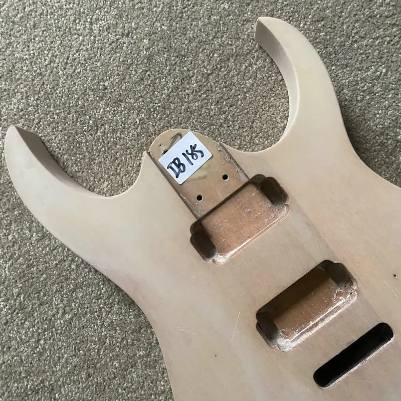 IB185 Active Pickups ST Guitar Unfinished 6 String Electric Guitar Body in Solid Basswood with 2 Humbucker Pickups Custom Bridge