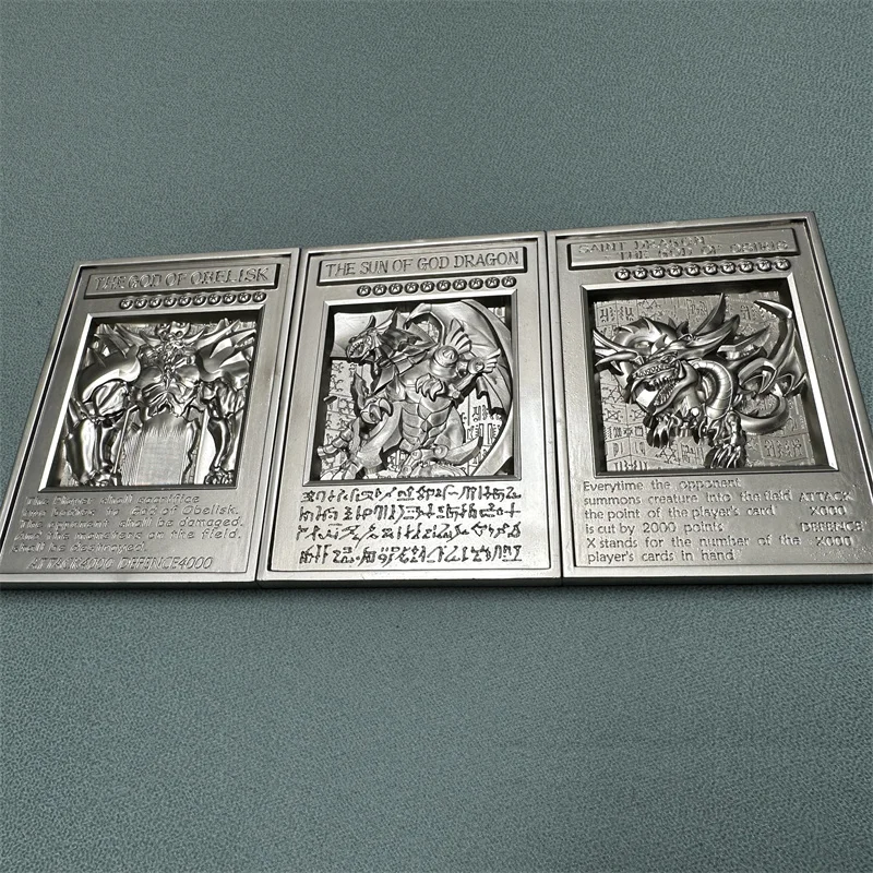 

Diy Yu-Gi-Oh! Slight Defect Metal Card Exodia Egyptian God Cartoon 3D Card Exodia The Forbidden One Card Carving Christmas Gift