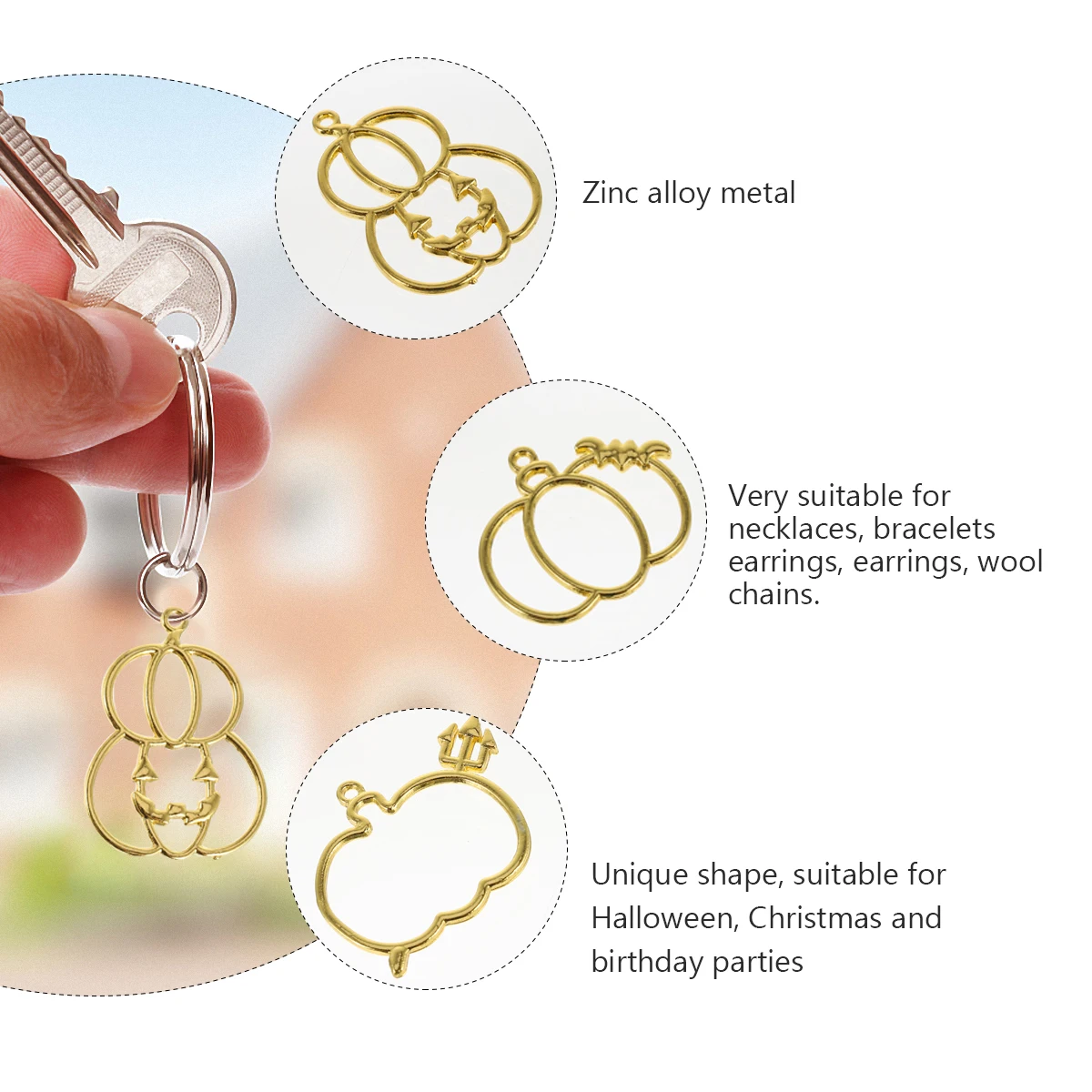 

20pcs Pumpkin Pendant Epoxy Resin Frame Bezel Charm Jewelry Bezels Hollow Pendants Halloween Christmas Diy Crafts Cameo Dangle