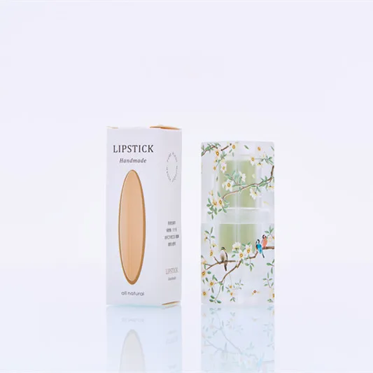 Flower Printed Empty Lip Gloss Tube Container Refillable Lip Balm Bottle Lipstick Tube Holder for DIY Cosmetic 3.6g