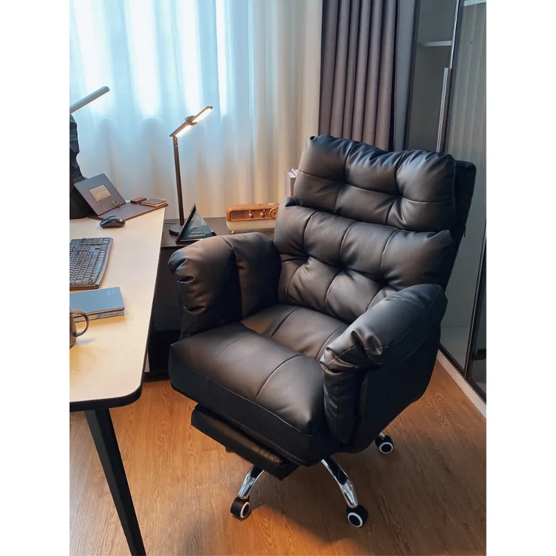 

Leather boss chair office computer chair home comfort sedentary business sofa seat