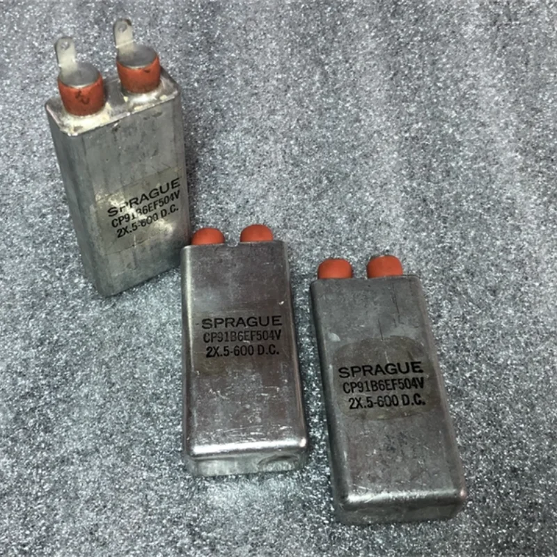 Antique American SPRAGUE Sibi 2 × 0.5UF Generation 0.47UF 600V Gallbladder Coupling Oil Immersed Capacitor