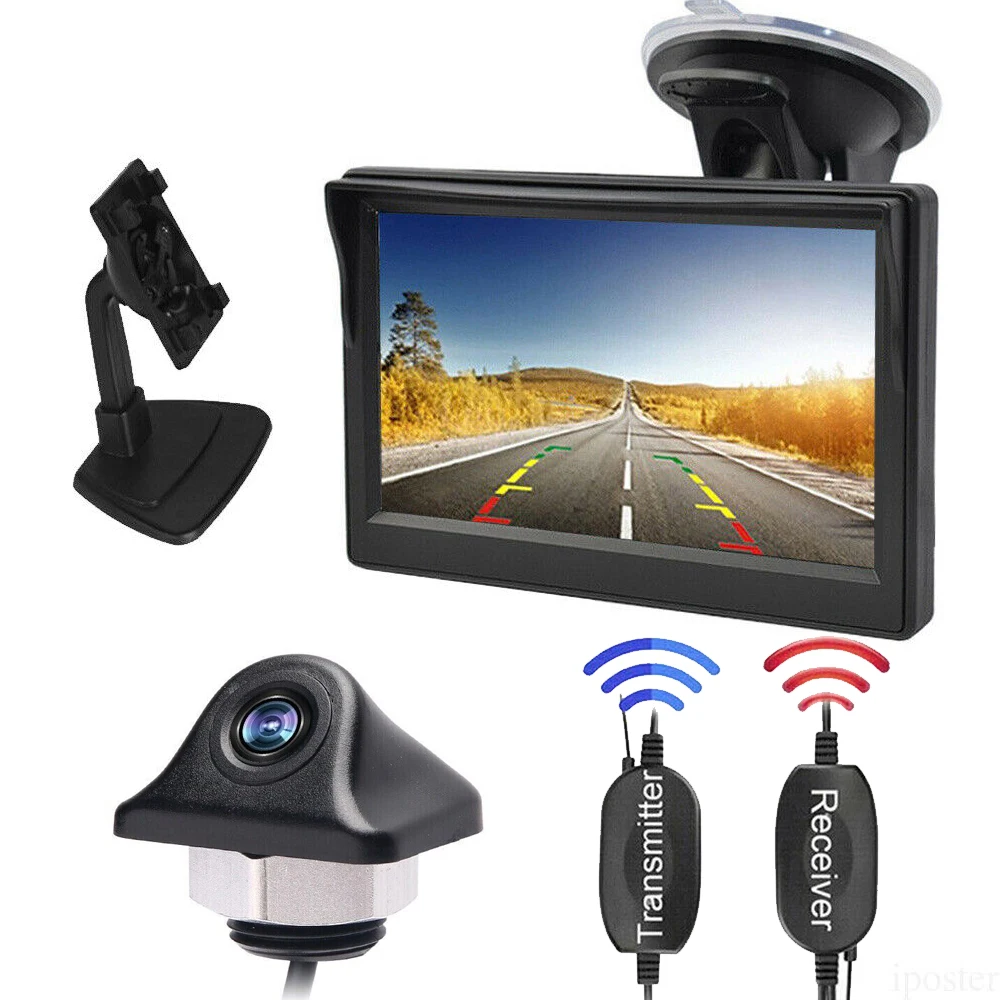 

5" HD MonitorBackup Camera Wireless Car Rear View HD Parking System Night Vision