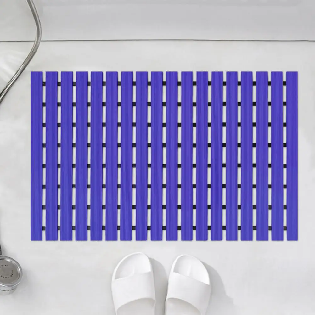 Shower Mat with Great Grip Non-slip Bathroom Mat Bathroom Shower Mat with Drain Holes Non-slip Bathtub Rug Machine for Easy
