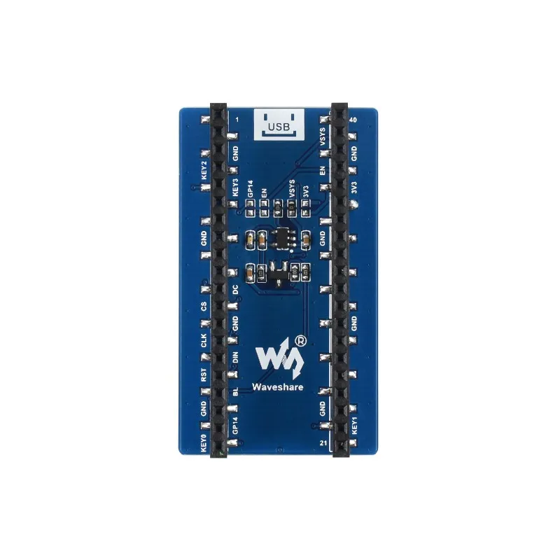 Waveshare โมดูลจอแสดงผล LCD ขนาด1.44นิ้วสำหรับ Raspberry Pi Pico, 65K สี, 128 × 128, SPI,:Pico-LCD-1.44