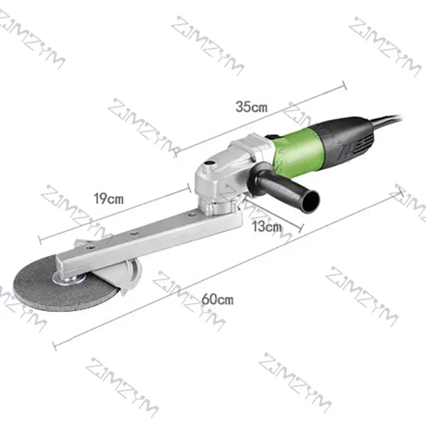 800W Angle Polisher Adjustable Speed Long Arm Fillet Weld Grinder Corner Sanding Polisher Metal Processing Grinding Machine