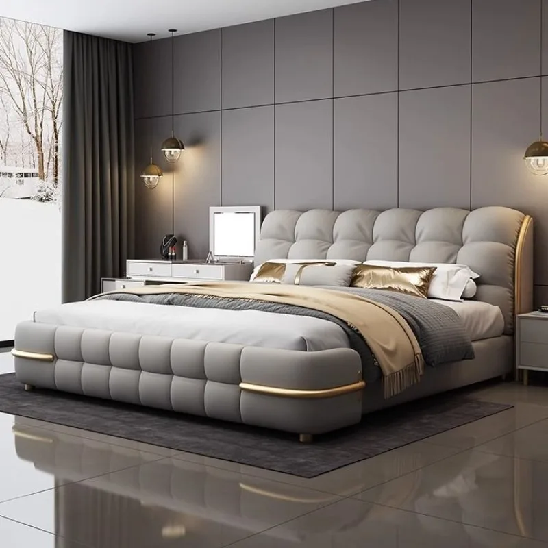 

Headboard Frame Beds Luxury Bedsroom Modern Fancy Beds Multifunctional Unique Cama De Lujo Para Dormitorio House Accessories