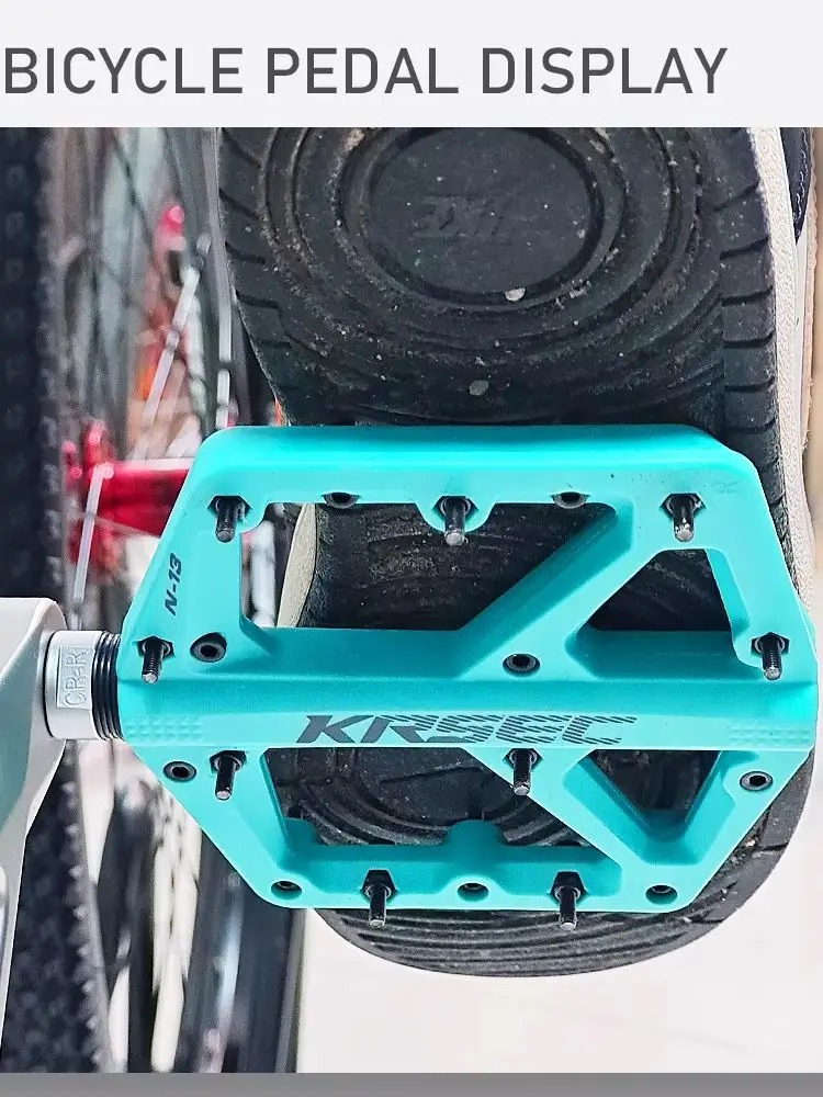 AliExpress NONE KRSEC Bike Pedal Ultralight Pedal Platform for Road Mountain Bike Anti-slip Nylon Sealed Bearings Flat Pedals MTB Bicycle Part
