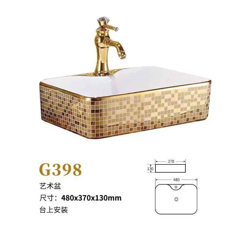 Caijin on-stage basin, bathroom, light luxury ceramic integrated wash , , hotel balcony on-stage basin, wash