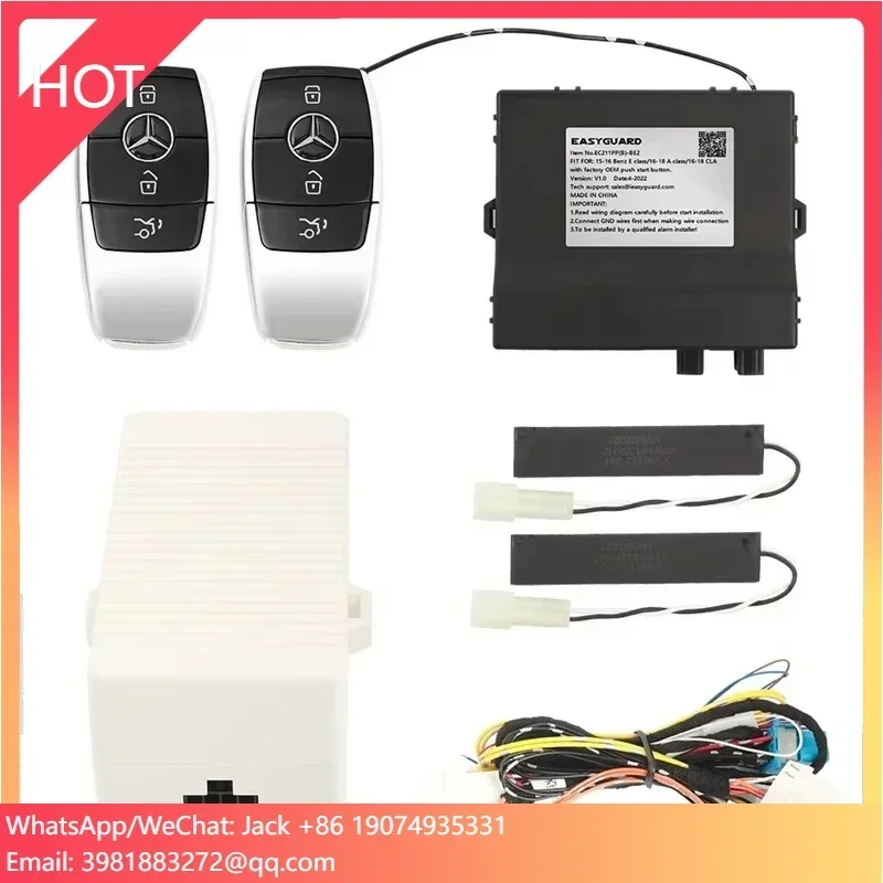 EASYGUARD CAN BUS Remote Starter Fit For Benz E Class 17-20/18-20 S Class/2019 A Class With OEM/factory Engine Start Stop Button