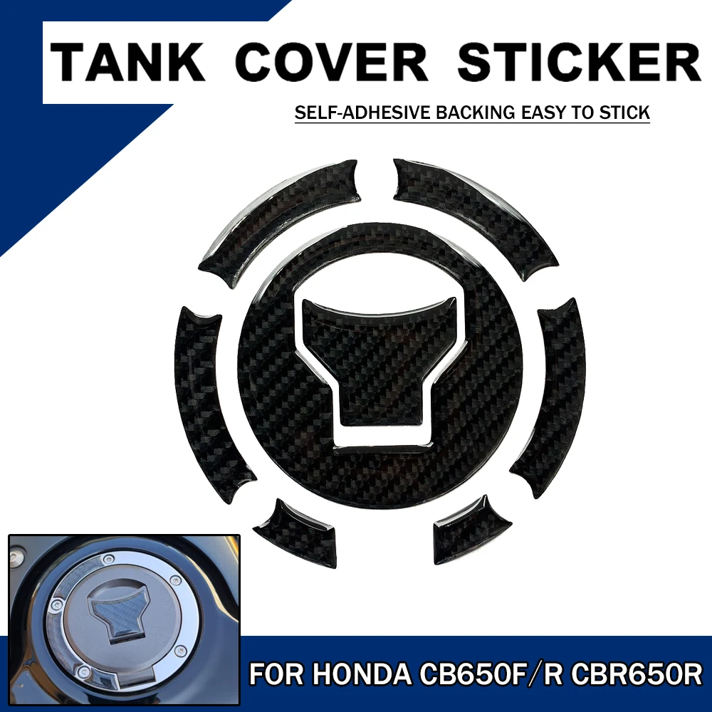 

For Honda CB650F CM500 CB650R CBR650R CB 500X 650F 3D Carbon Fiber Motorcycle Fuel TankPad Oil Cap Cover Sticker Decal Protector