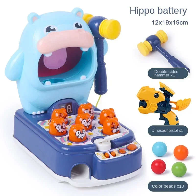 Desktop Game Set for Children's Puzzle, Educação Infantil, Hipopótamo, Groundhog Toy, Música, Dinossauro Gun, Tiro De Mármore, Apuramento