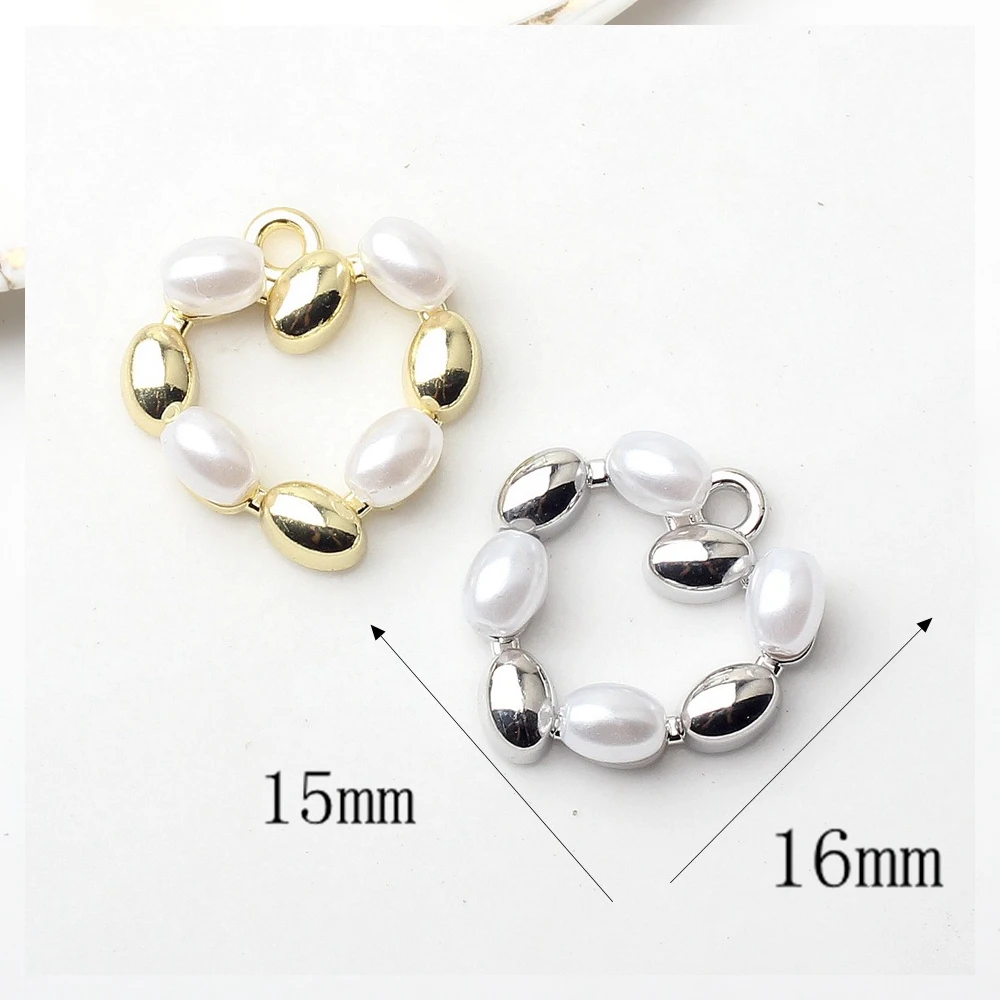 8pcs Hollow Out Love Heart Charms Pendant Jewelry Making Accessories Handmade DIY Bracelet Earrings Necklace Ornament Craft