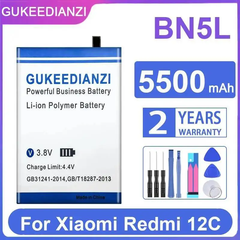 

5500Mah Stable For Xiaomi Redmi 12C BN5L Mobile Phone Battery