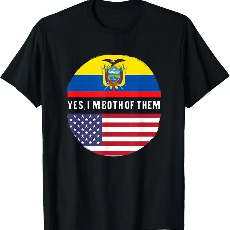 

America American Ecuador Ecuadorian Mixed Dna Flag Proud T Shirt