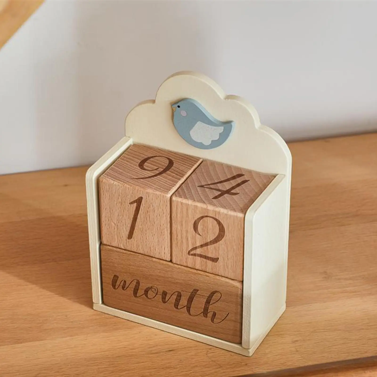 Wooden Baby Milestone Age Blocks for Baby Shower Number Blocks Portable Unique Memories Growing up Nursery Decor Photo Props