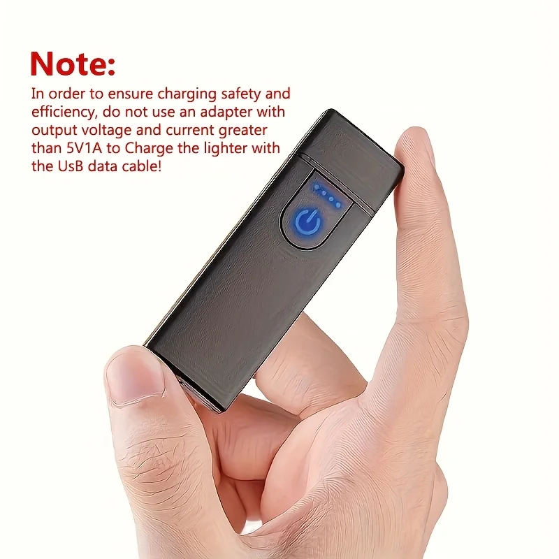 ولاعة بمستشعر لمس شحن USB مقاومة للرياح، محمولة، بلاستيك ABS متين - مثالية للتخييم وهدايا العطلات #6