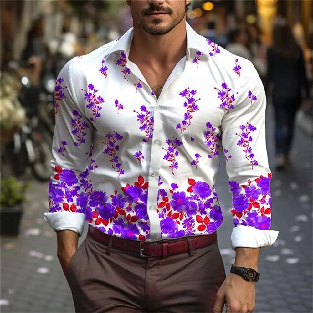 2025 moda masculina gola polo botão camisa de manga comprida primavera novo design criativo roupas masculinas confortáveis