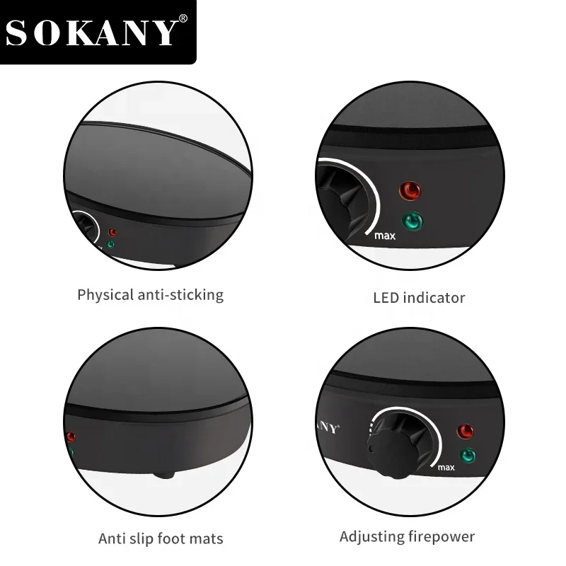 New Kitchen Roti Maker Machine Crepe Non Stick Souffle Pancake Roti Maker For Hom