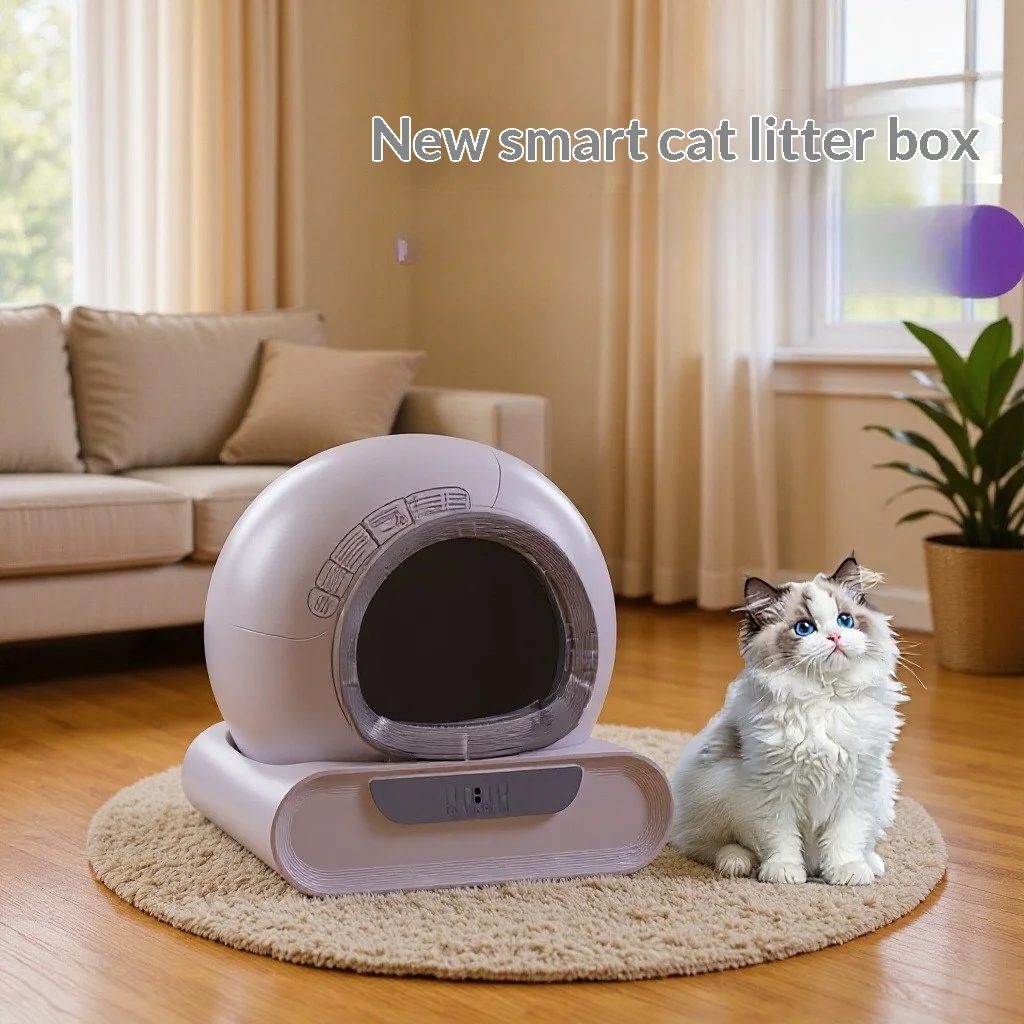 

Новейший умный полностью автоматический лоток для кошек, самоочищающийся электрический совок и контроль запаха, очень большой, для домашних кошек