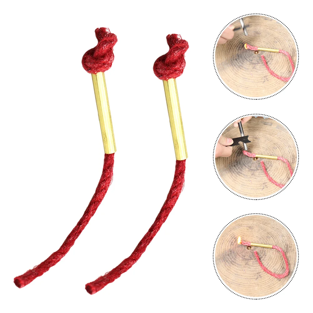 

3Pcs Fire Starter Rope Waxed Cotton Cord for Camping Hiking Outdoor Bbq Flame Ignition Reliable Safety Aluminum Sleeve Included