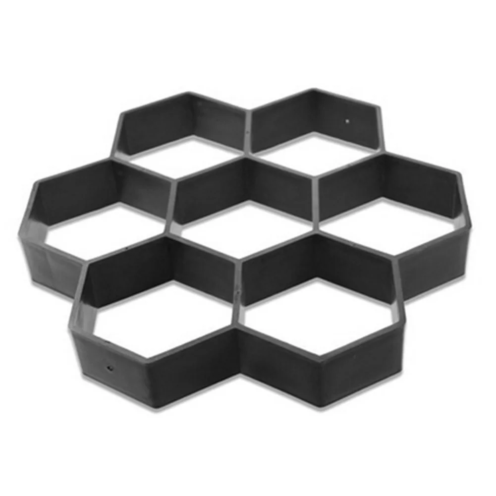 7 Grid Garden Pavement Mold DIY Manually Paving Cement Mould PP Resin Material for Home Garden Yard Resuable Tool