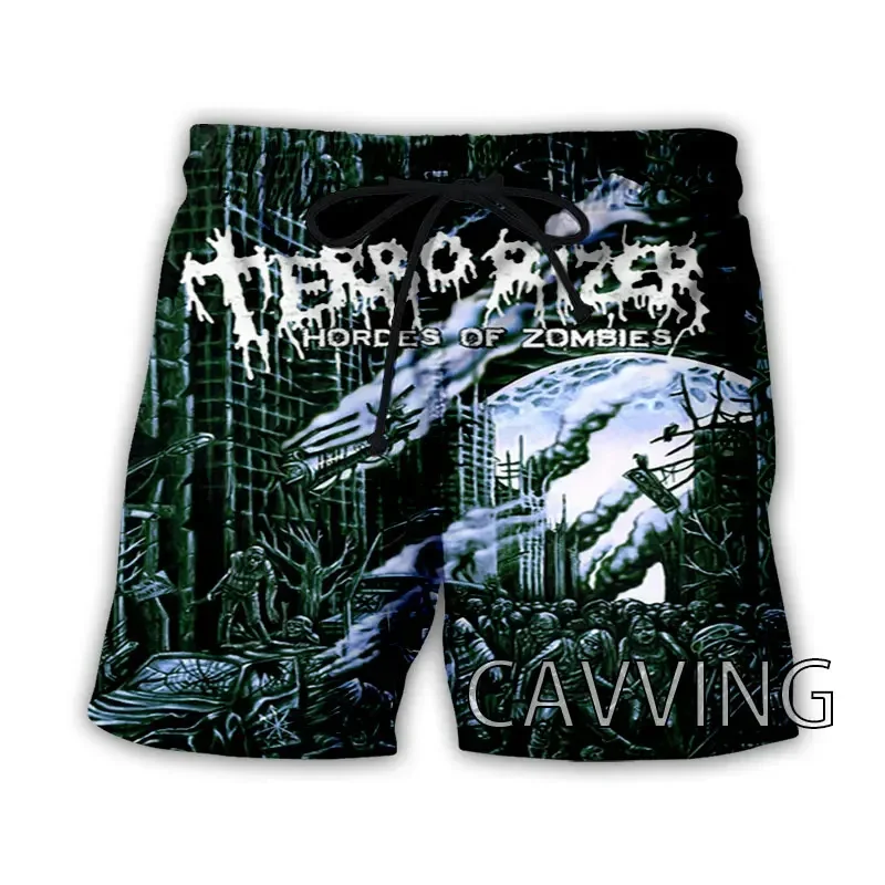 CAVVING 3D Printed  Terrorizer Rock  Summer Beach Shorts Streetwear Quick Dry Casual Shorts Sweat Shorts for Women/men