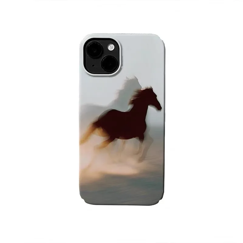 

Brown Galloping Horse Phone Case for IPHONE 17 Air 16E 15 PROMAX 14 Plus 13 12 MINI 11 PRO 16Plus XR XS MAX Acrylic Phone Cover