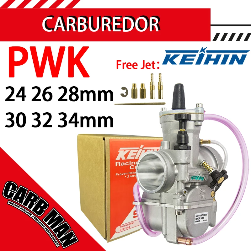 For KEIHIN PWK KOSO OKO 24 26 28 30 32 34mm 2T 4T With Free Jet Set Universal Scooter ATV Dirt Bike Racing Carburetor