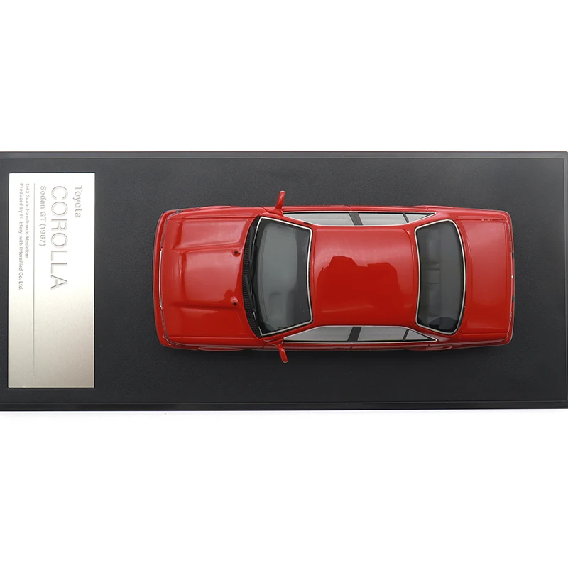 Hi-story Model Cars 1/43 Scale Resin Diecast For COROLLA Sedan GT (1987) Classic Vehicles Car Model Toy Collection Decoration