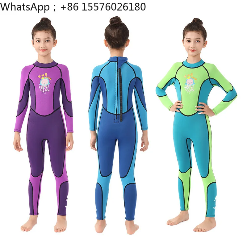 Children's wetsuit thickened 2.5mm warm and cold-proof surf suit snorkeling swimming wetsuit cold-proof long-sleeved trousers