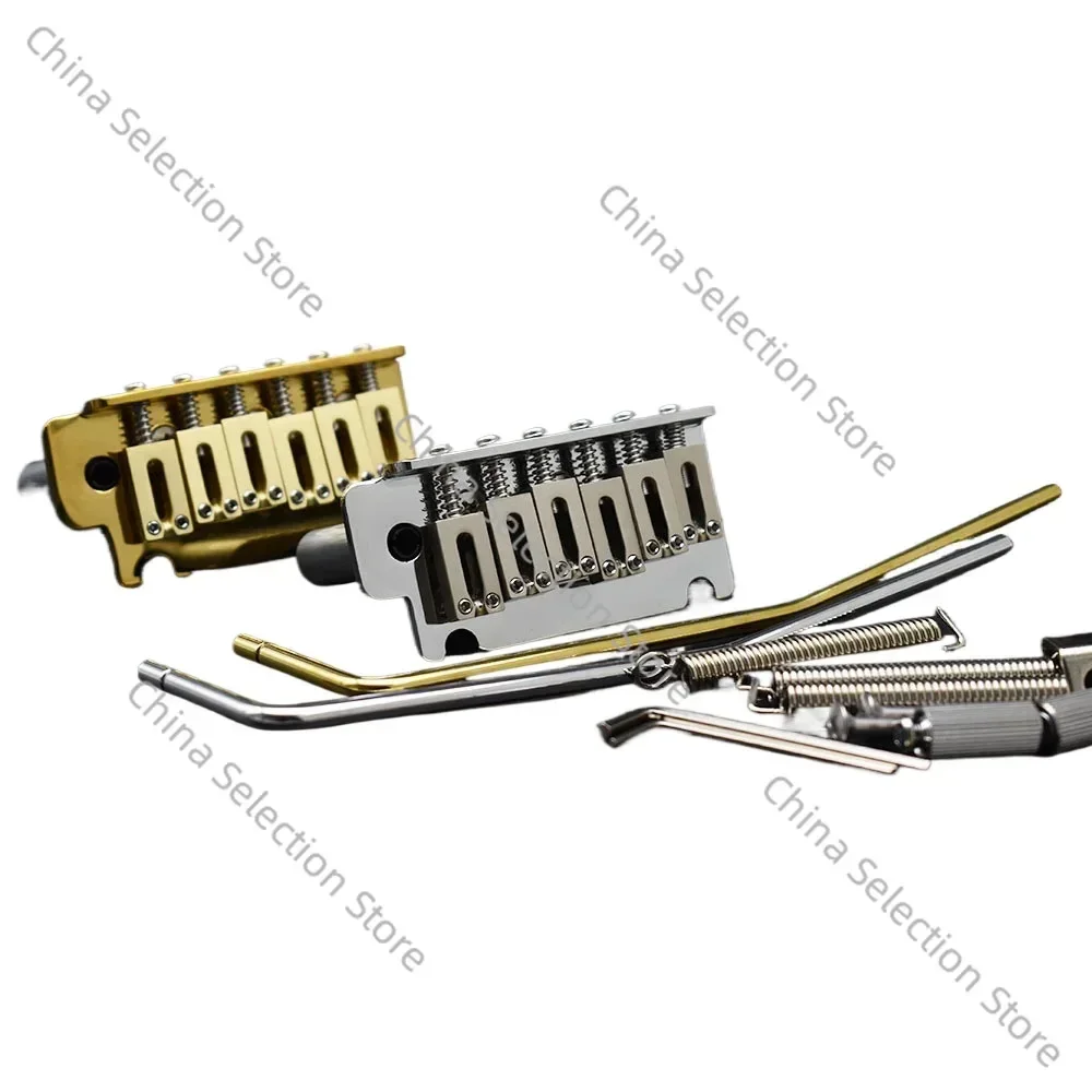 Small Double-shake Bridge Base 10.5-string Pitch Zinc Alloy Electric Guitar 6-string Flat Head Single-shake String Threading